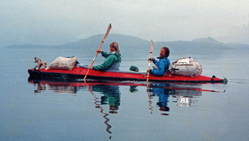 Elizabeth and Chris kayaking for fun